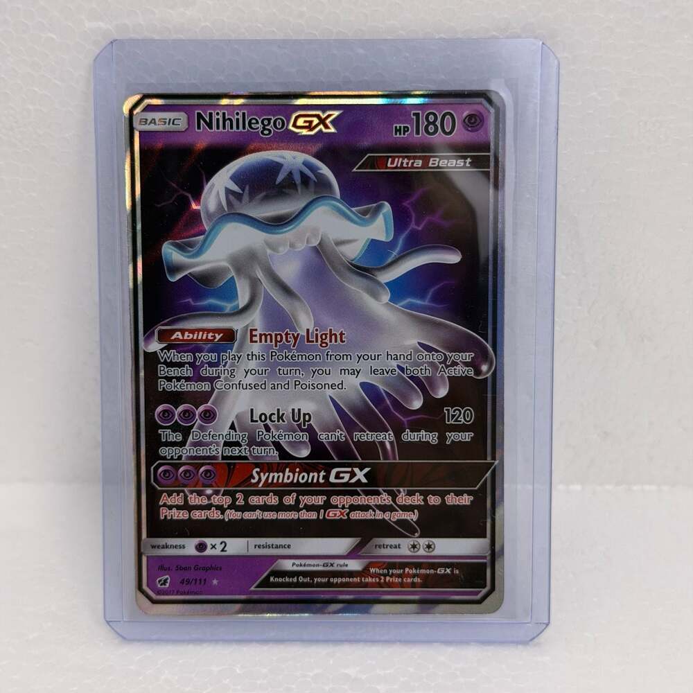 Pokémon Nihilego GX 49/111 Crimson Invasion Ultra Rare Holo Card